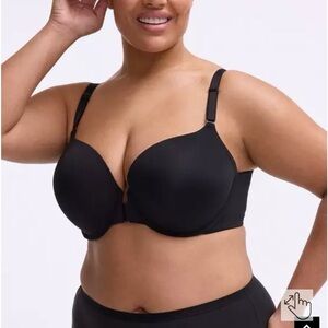 Torrid 42C Black Perfect Coverage Push-Up Smooth Front-Close Bra